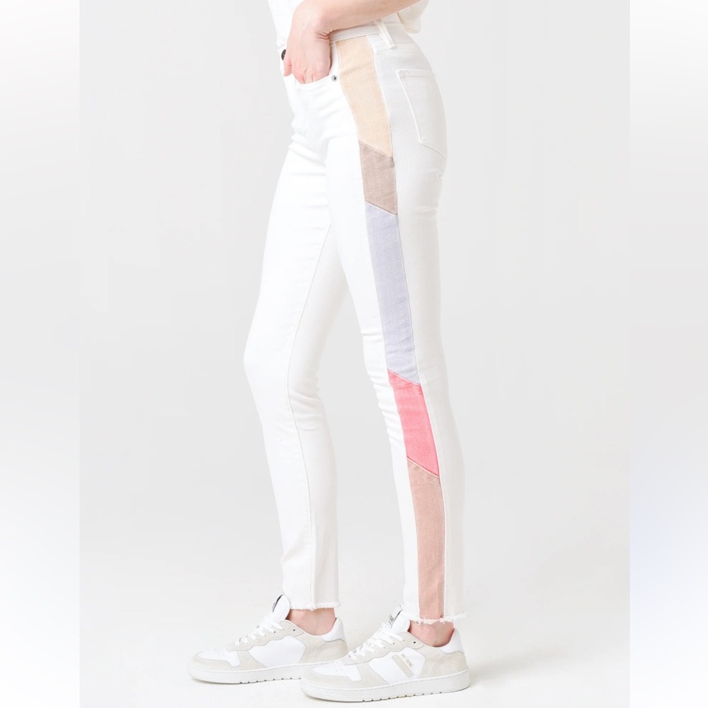 FRAME Denim Le High Skinny Color Block Jeans Size 25